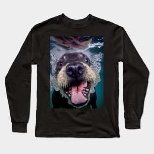 Dogs in Water #9 Long Sleeve T-Shirt